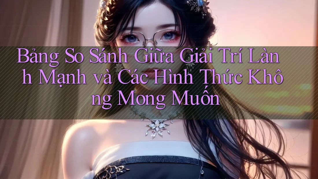 Bảng So Sánh Giữa Giải Trí Lành Mạnh và Các Hình Thức Không Mong Muốn Bảng So Sánh Giữa Giải Trí Lành Mạnh và Các Hình Thức Không Mong Muốn