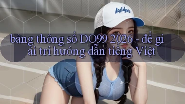 bảng thông số DO99 2026   để giải trí hướng dẫn tiếng Việt