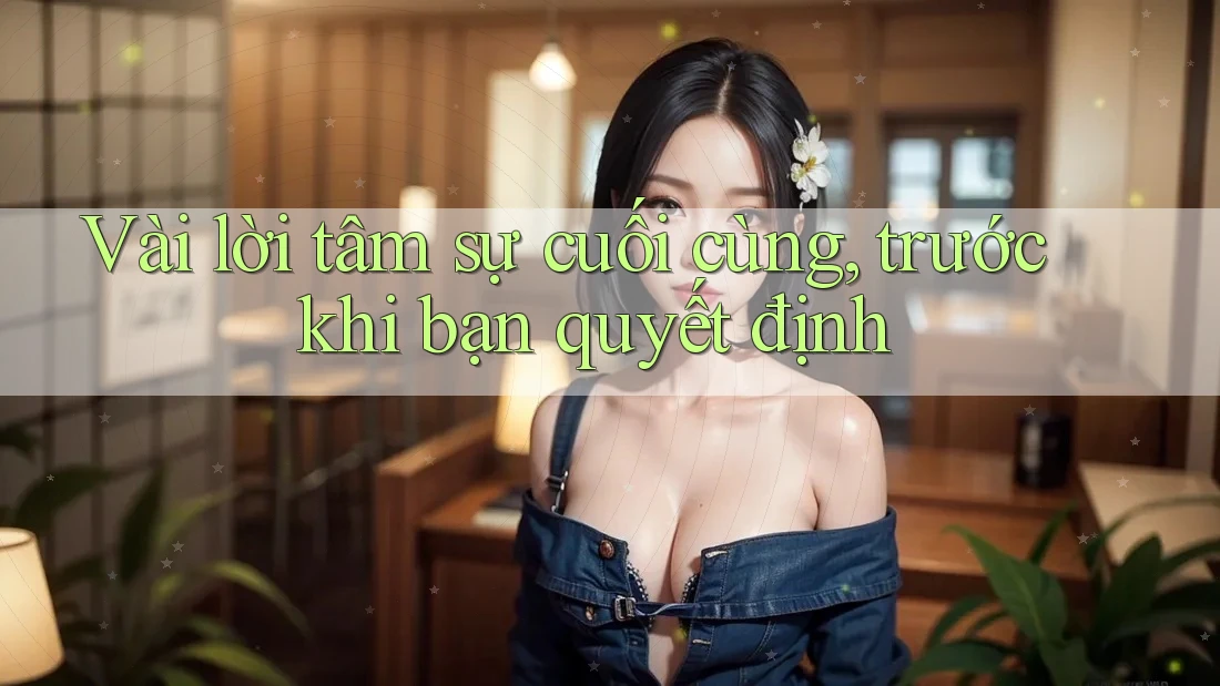 Vài lời tâm sự cuối cùng, trước khi bạn quyết định Vài lời tâm sự cuối cùng, trước khi bạn quyết định
